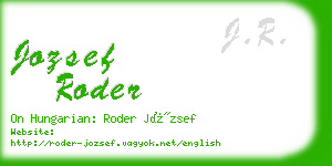 jozsef roder business card